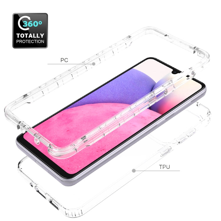 For Samsung Galaxy A33 5G Transparency Two-color Gradient PC + TPU Phone Case