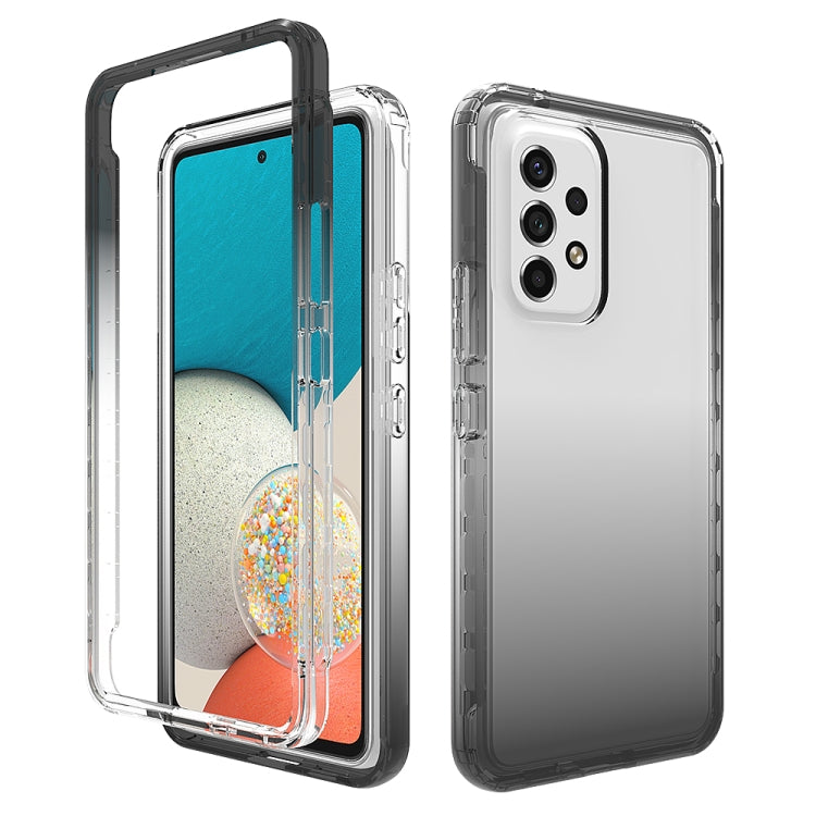 For Samsung Galaxy A53 5G Transparency Two-color Gradient PC + TPU Phone Case