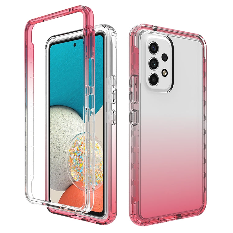 For Samsung Galaxy A53 5G Transparency Two-color Gradient PC + TPU Phone Case