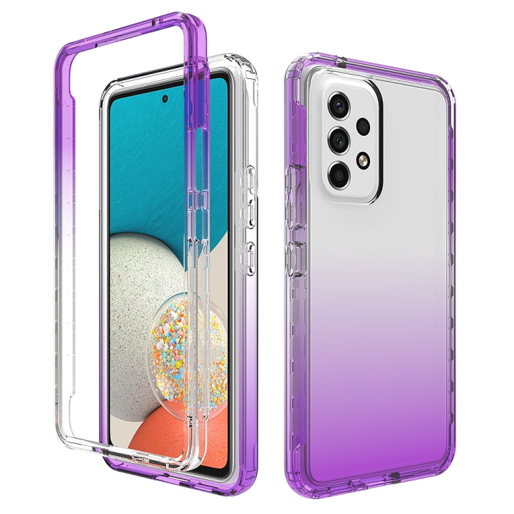 For Samsung Galaxy A53 5G Transparency Two-color Gradient PC + TPU Phone Case