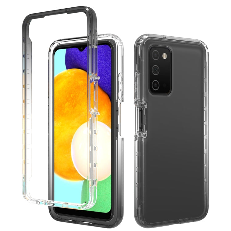 For Samsung Galaxy A03s 165.8mm US Version Transparency Two-color Gradient PC + TPU Phone Case
