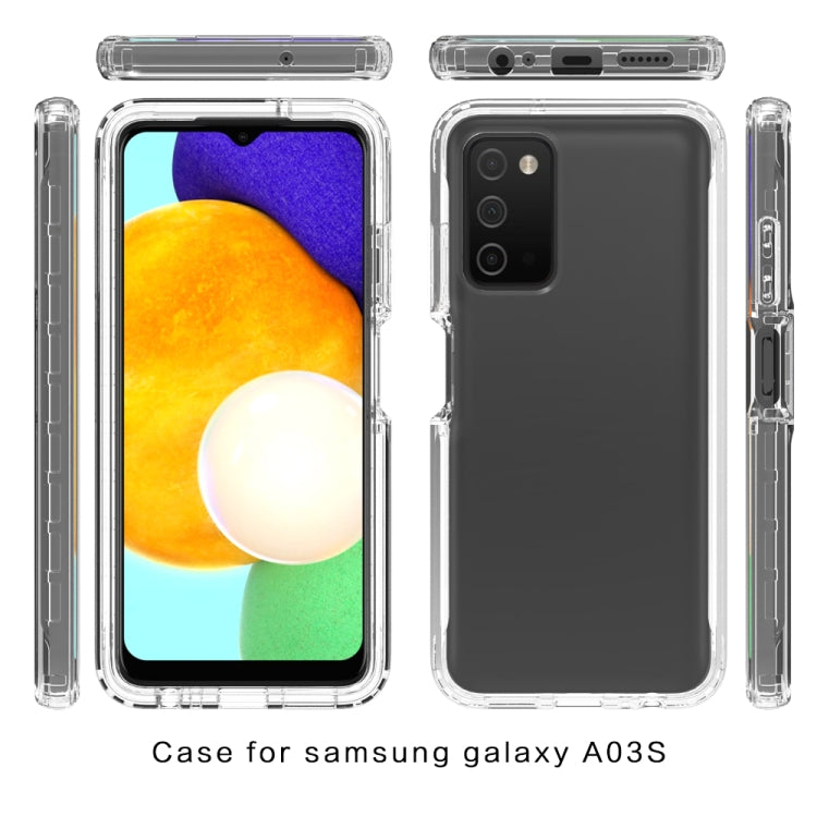 For Samsung Galaxy A03s 165.8mm US Version Transparency Two-color Gradient PC + TPU Phone Case