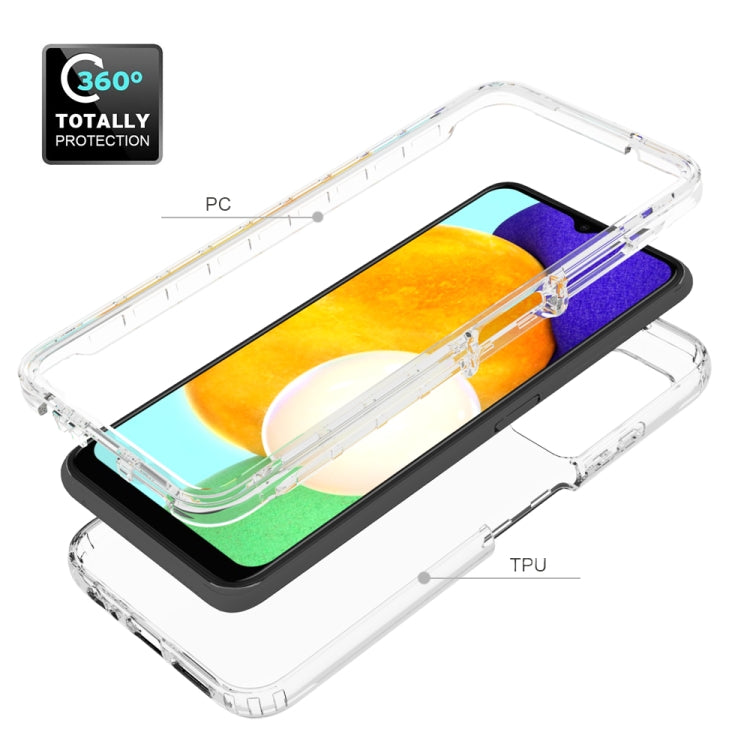 For Samsung Galaxy A03s 165.8mm US Version Transparency Two-color Gradient PC + TPU Phone Case