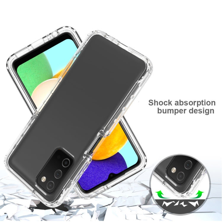 For Samsung Galaxy A03s 165.8mm US Version Transparency Two-color Gradient PC + TPU Phone Case