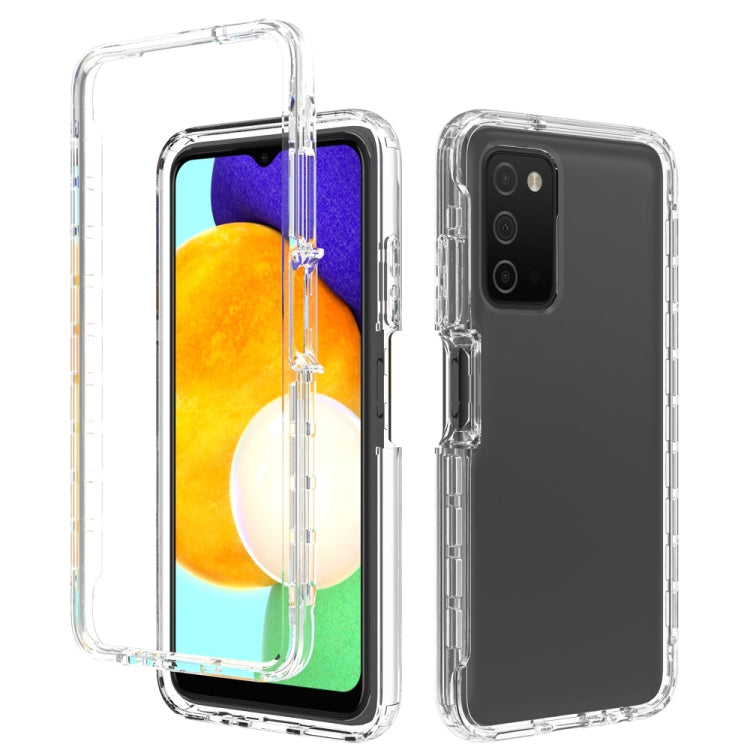 For Samsung Galaxy A03s 165.8mm US Version Transparency Two-color Gradient PC + TPU Phone Case