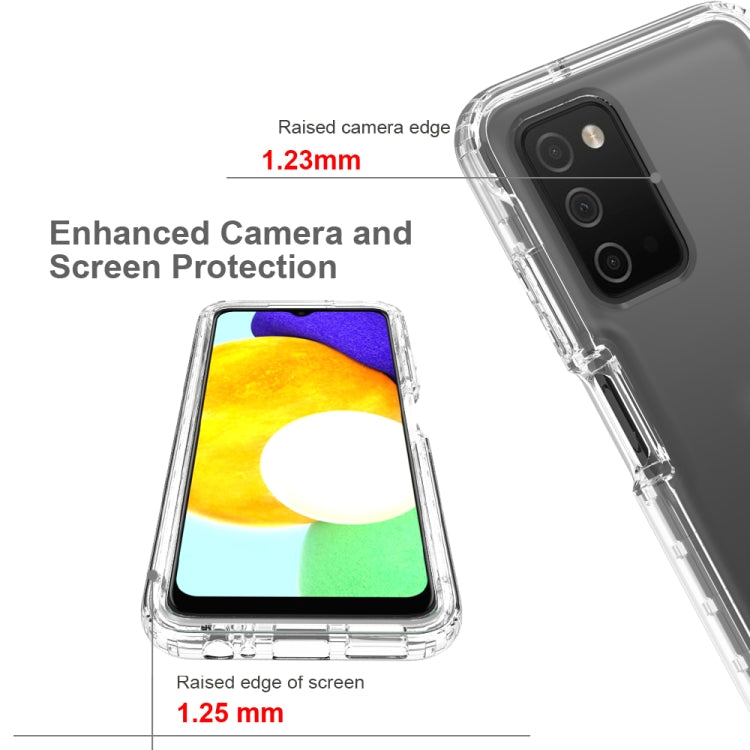 For Samsung Galaxy A03s 165.8mm US Version Transparency Two-color Gradient PC + TPU Phone Case
