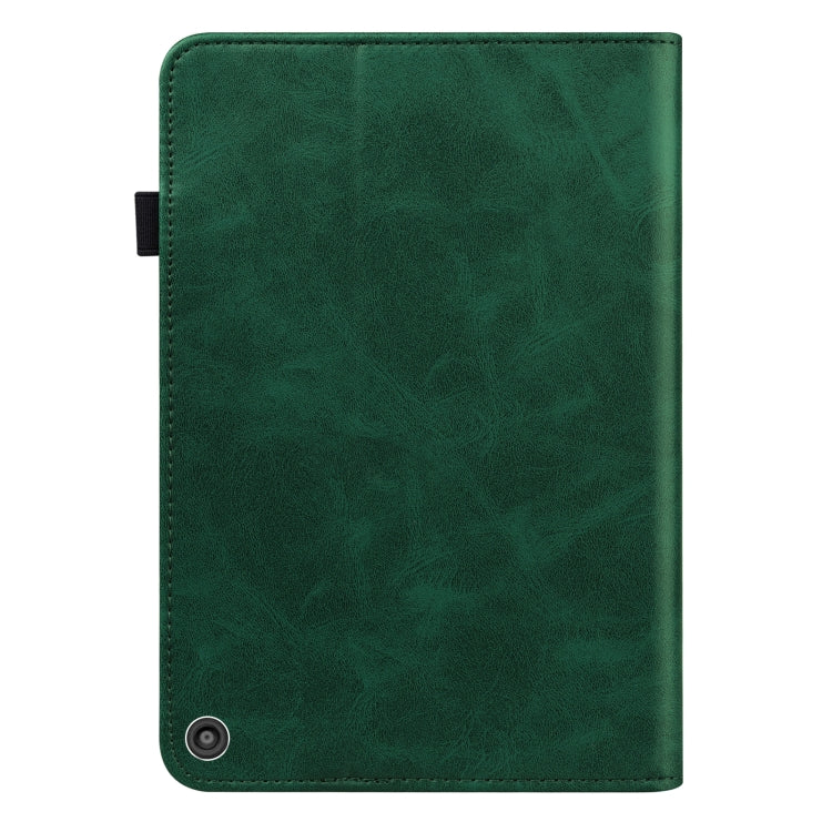 For Amazon Fire HD 10 Plus / Fire HD 10 (2021) Solid Color Embossed Striped Leather Case