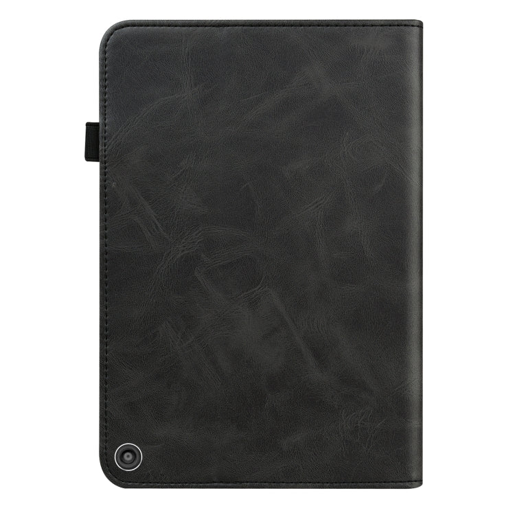 For Amazon Fire HD 10 Plus / Fire HD 10 (2021) Solid Color Embossed Striped Leather Case