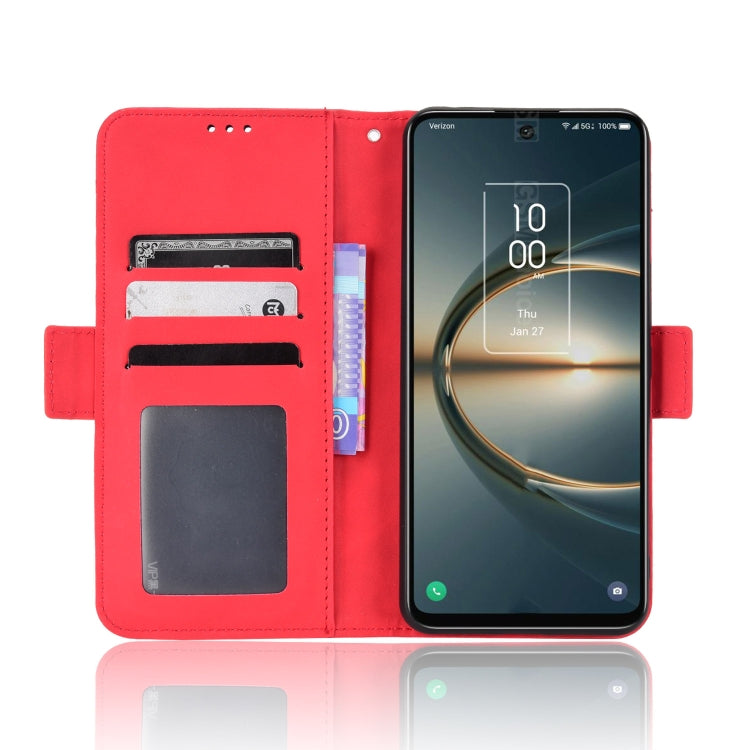 For TCL 30V 5G Skin Feel Calf Pattern Leather Phone Case