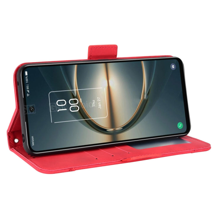For TCL 30V 5G Skin Feel Calf Pattern Leather Phone Case