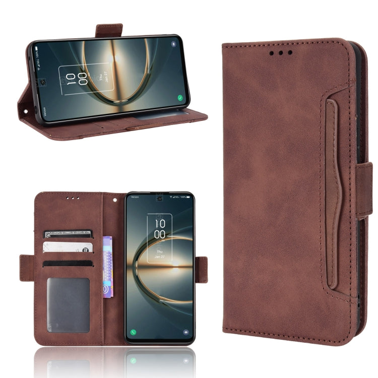 For TCL 30V 5G Skin Feel Calf Pattern Leather Phone Case