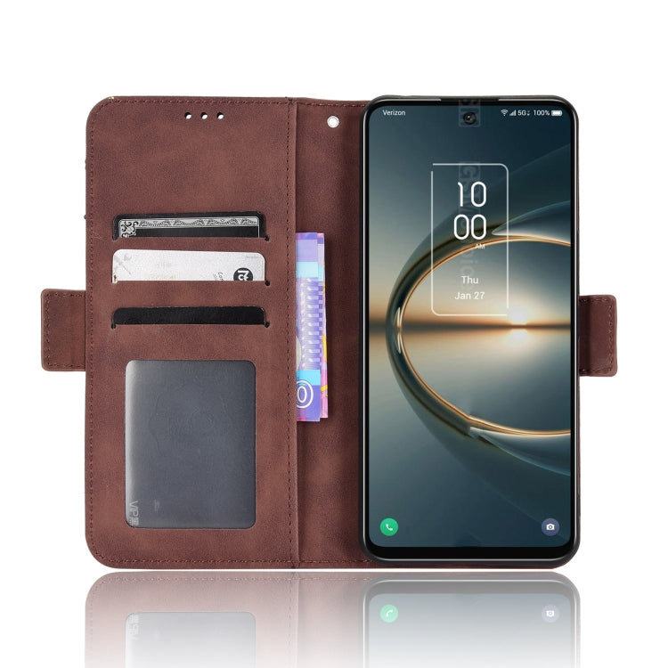 For TCL 30V 5G Skin Feel Calf Pattern Leather Phone Case