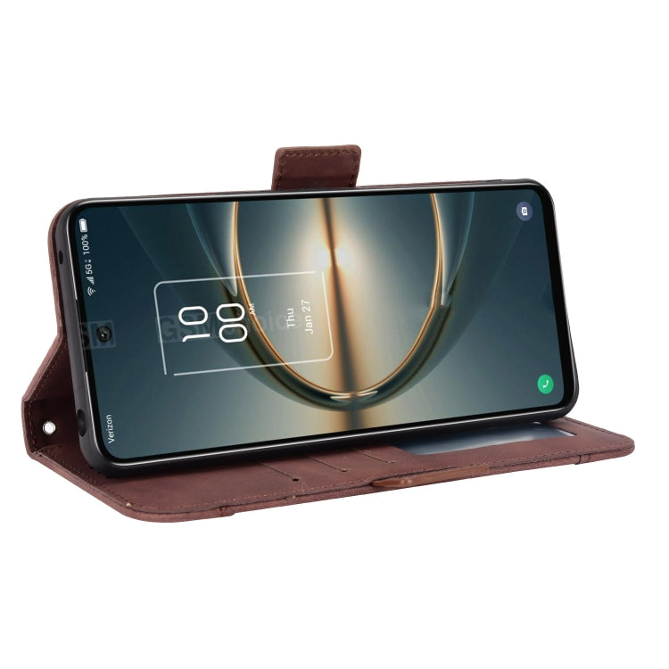 For TCL 30V 5G Skin Feel Calf Pattern Leather Phone Case