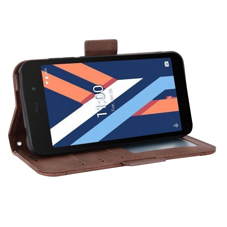 For Wiko Y52 Skin Feel Calf Pattern Leather Phone Case