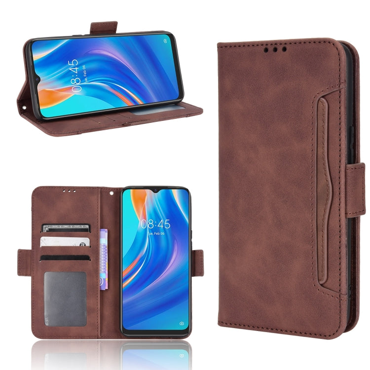 For Tecno Spark 7 Skin Feel Calf Pattern Leather Phone Case