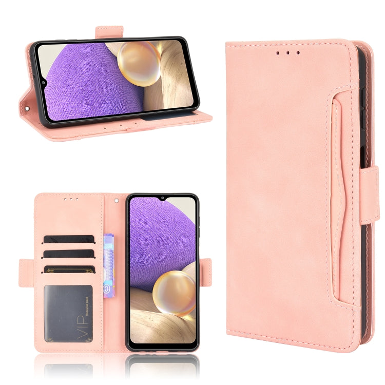 For Samsung Galaxy A13 4G Skin Feel Calf Pattern Leather Phone Case