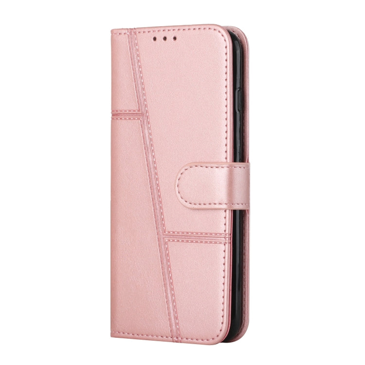 For Samsung Galaxy A13 4G Stitching Calf Texture Buckle Leather Phone Case