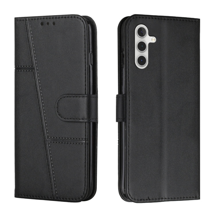 For Samsung Galaxy A13 5G Stitching Calf Texture Buckle Leather Phone Case