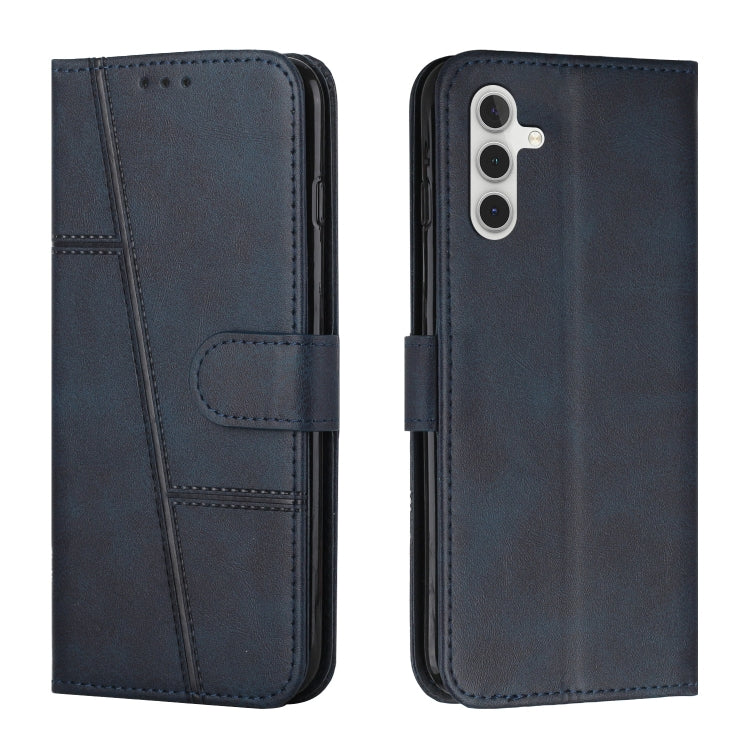 For Samsung Galaxy A13 5G Stitching Calf Texture Buckle Leather Phone Case