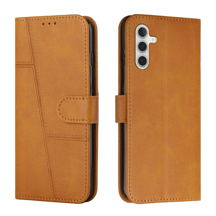 For Samsung Galaxy A13 5G Stitching Calf Texture Buckle Leather Phone Case