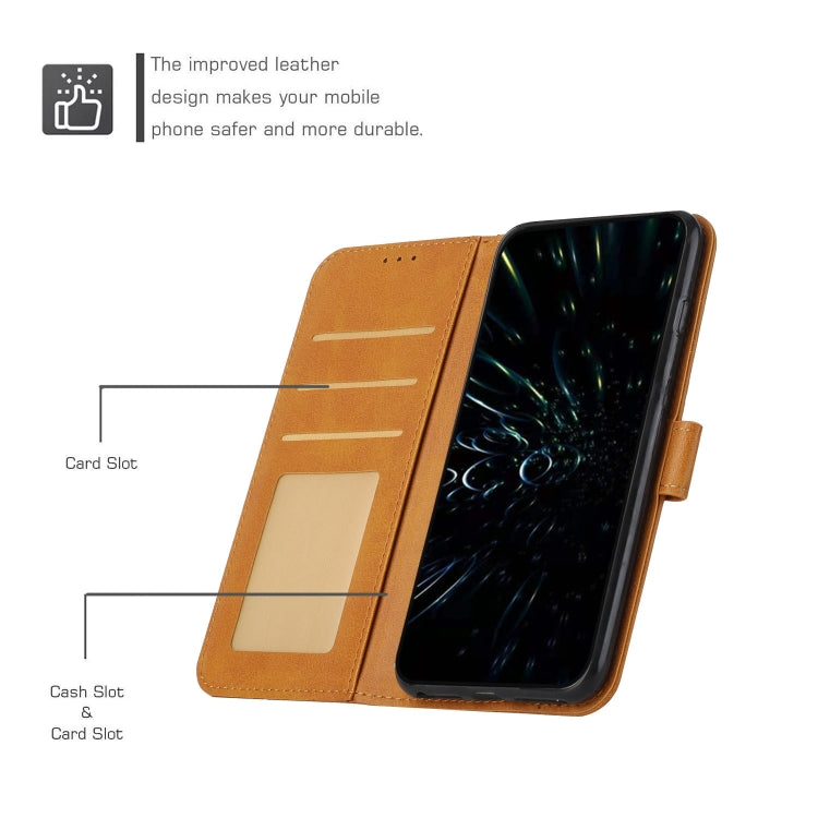 For Samsung Galaxy A13 5G Stitching Calf Texture Buckle Leather Phone Case