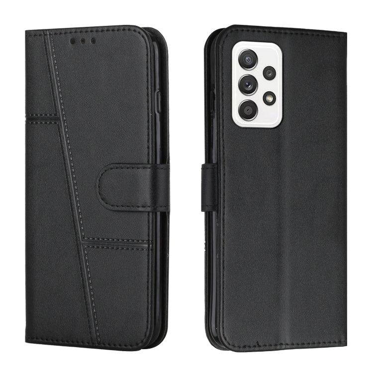 For Samsung Galaxy A33 5G Stitching Calf Texture Buckle Leather Phone Case