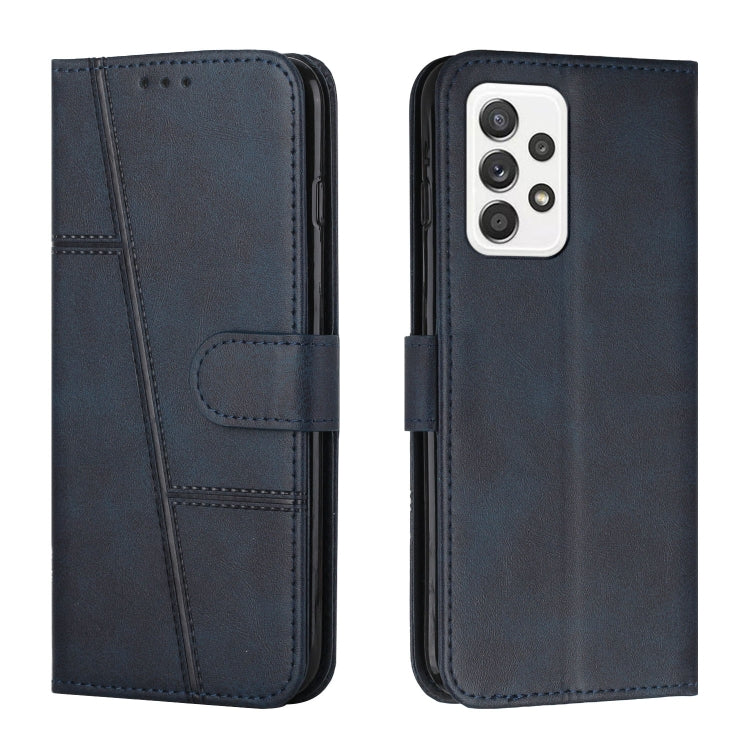 For Samsung Galaxy A33 5G Stitching Calf Texture Buckle Leather Phone Case