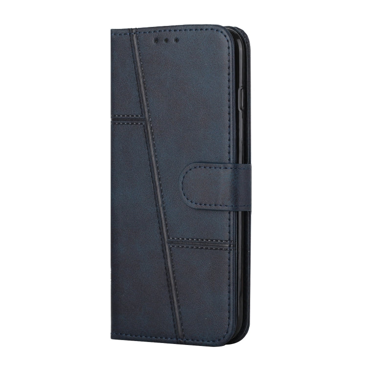 For Samsung Galaxy A73 5G Stitching Calf Texture Buckle Leather Phone Case