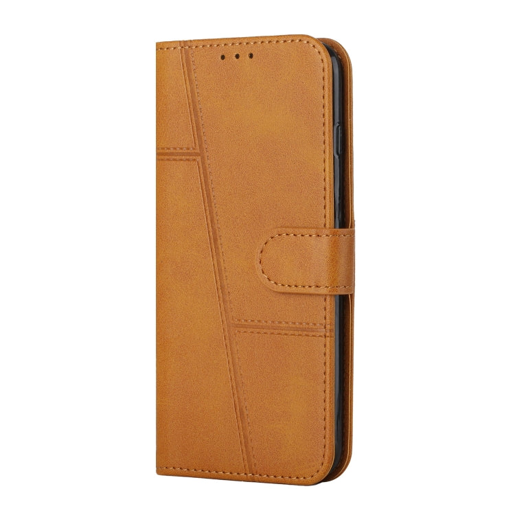For Samsung Galaxy A73 5G Stitching Calf Texture Buckle Leather Phone Case