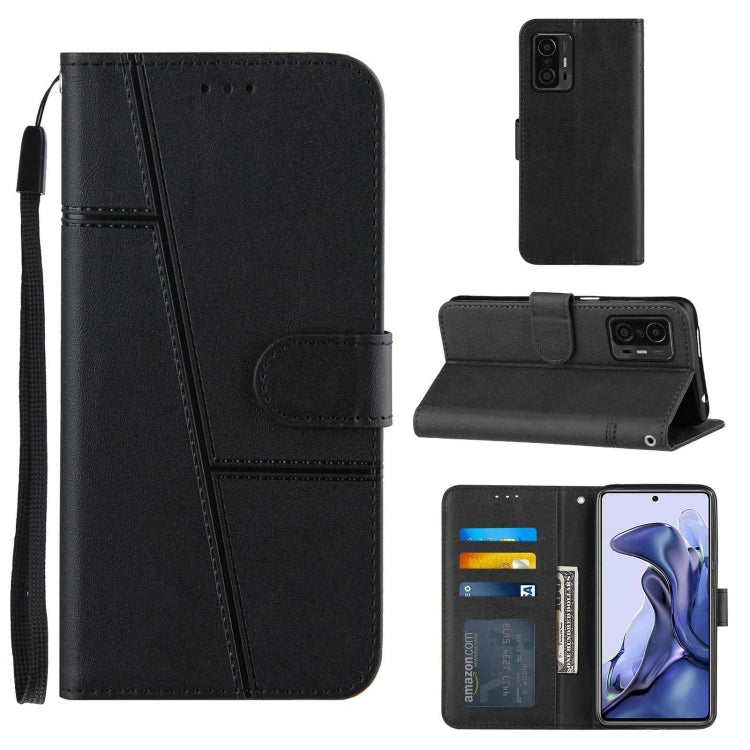 For Xiaomi 11T / 11T Pro Stitching Calf Texture Buckle Leather Phone Case