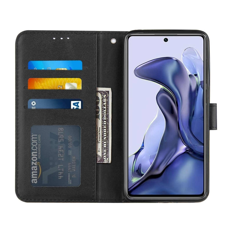 For Xiaomi 11T / 11T Pro Stitching Calf Texture Buckle Leather Phone Case