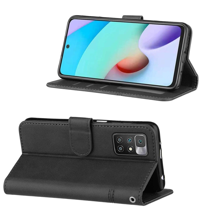 For Xiaomi Redmi 10 Stitching Calf Texture Buckle Leather Phone Case