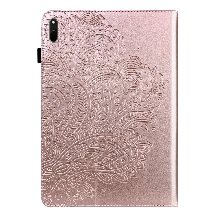 For Huawei Matepad 11 2021 Peacock Embossed Pattern TPU + PU Leather Tablet Case