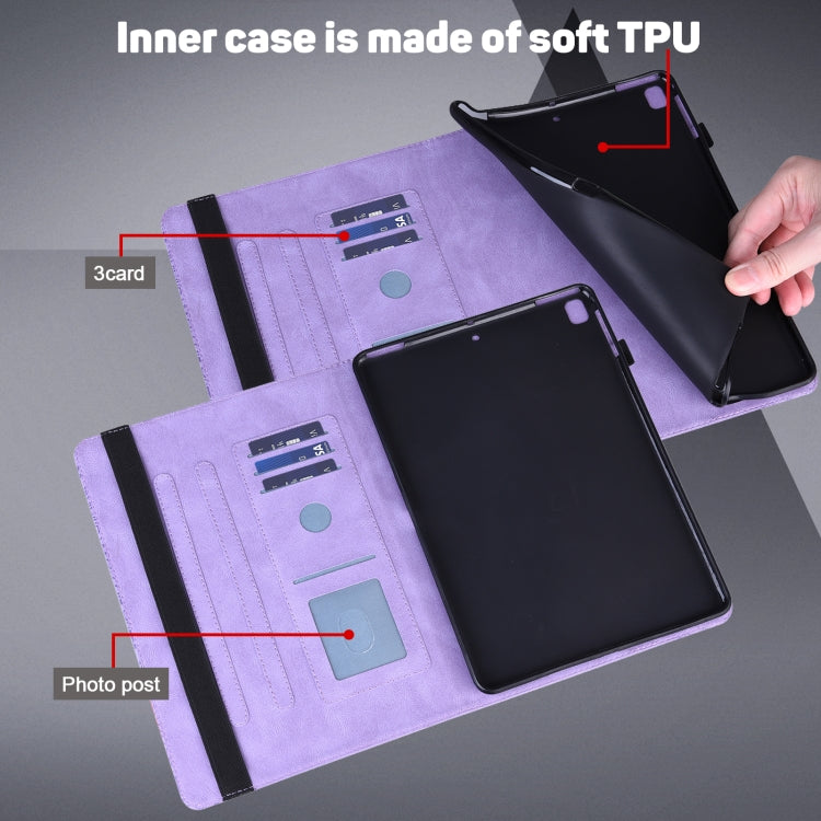 Peacock Embossed Pattern TPU + PU Leather Smart Tablet Case with Sleep / Wake-up For iPad 5 / 6 / 7 / 8 2017