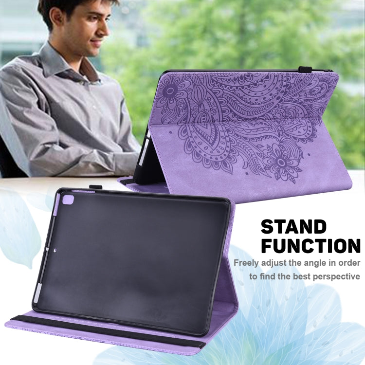 Peacock Embossed Pattern TPU + PU Leather Smart Tablet Case with Sleep / Wake-up For iPad 5 / 6 / 7 / 8 2017
