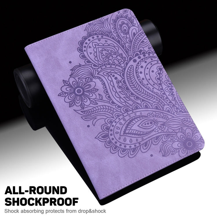 Peacock Embossed Pattern TPU + PU Leather Smart Tablet Case with Sleep / Wake-up For iPad 5 / 6 / 7 / 8 2017
