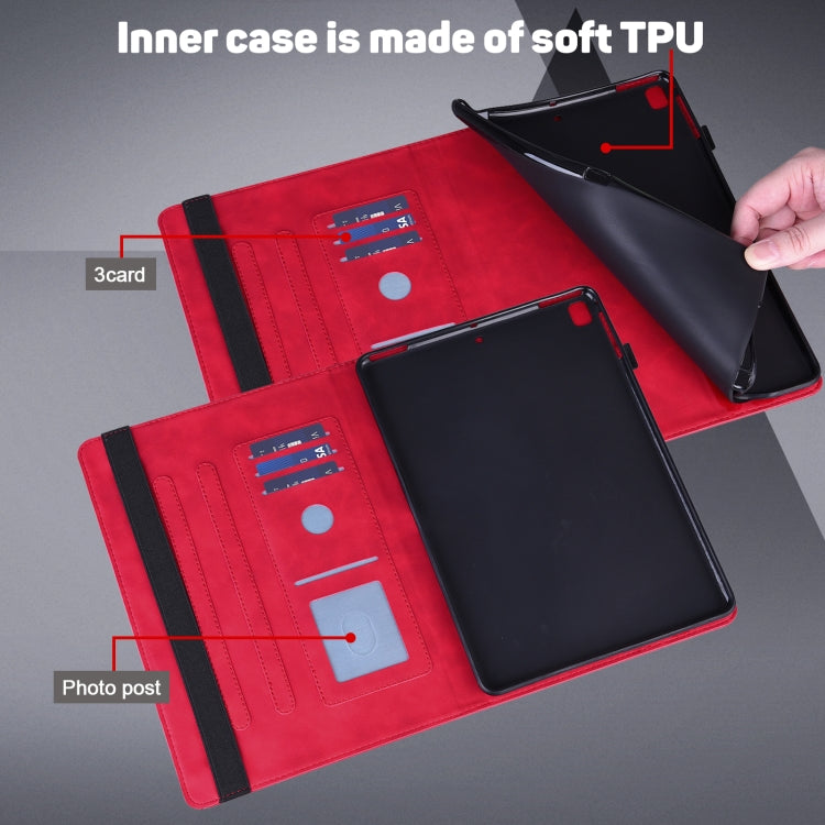 Peacock Embossed Pattern TPU + PU Leather Smart Tablet Case with Sleep / Wake-up For iPad 5 / 6 / 7 / 8 2017