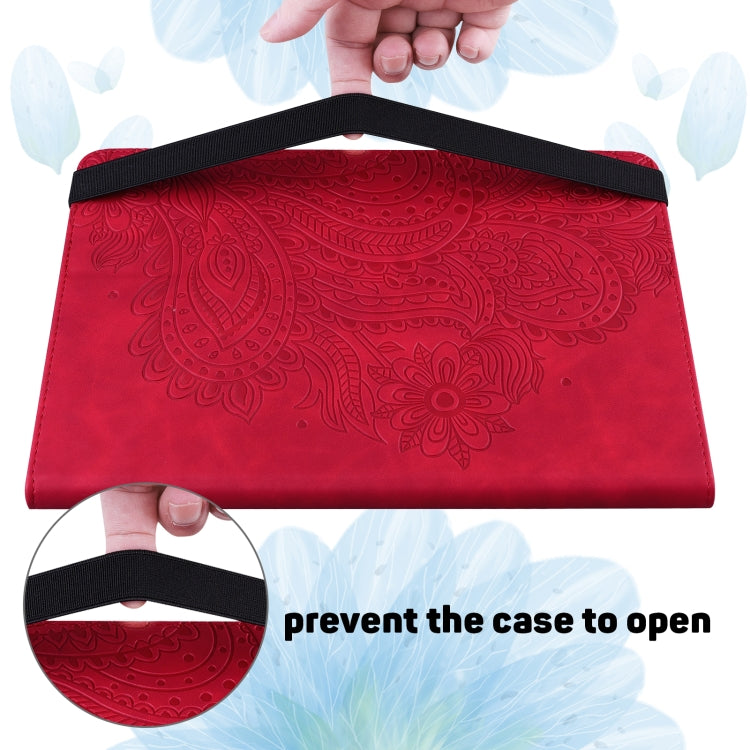 Peacock Embossed Pattern TPU + PU Leather Smart Tablet Case with Sleep / Wake-up For iPad 5 / 6 / 7 / 8 2017