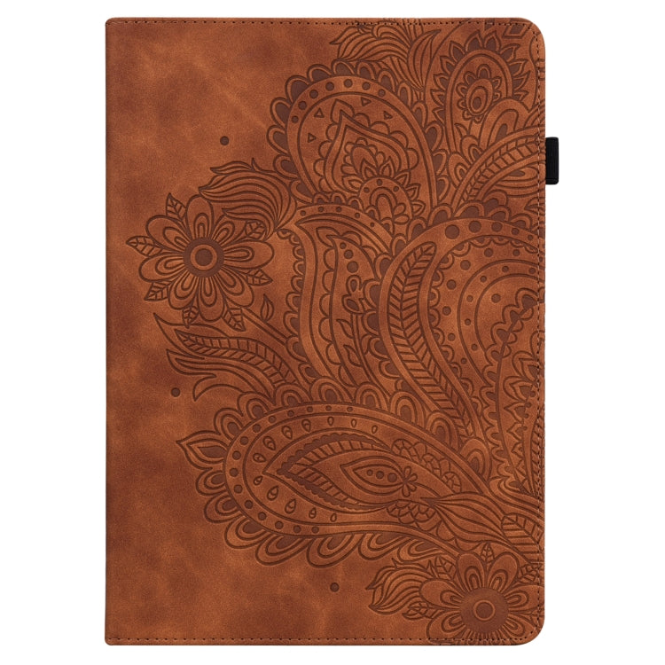 Peacock Embossed Pattern TPU + PU Leather Smart Tablet Case with Sleep / Wake-up For iPad 5 / 6 / 7 / 8 2017