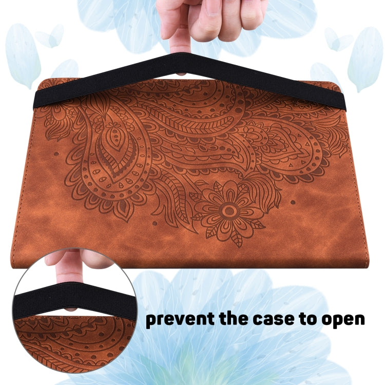 Peacock Embossed Pattern TPU + PU Leather Smart Tablet Case with Sleep / Wake-up For iPad 5 / 6 / 7 / 8 2017