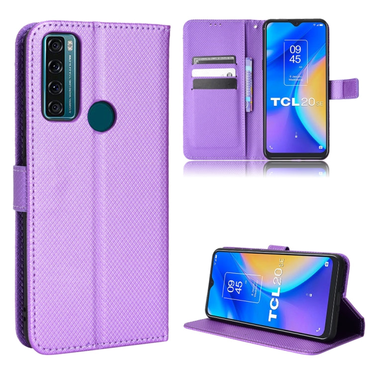 For TCL 20 SE Diamond Texture Leather Phone Case