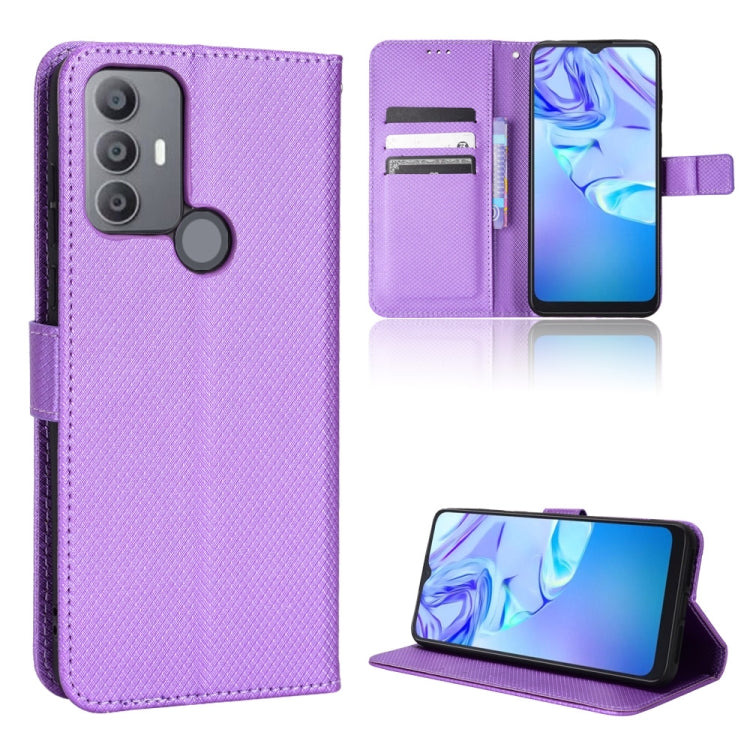 For TCL 30 SE / 30 E / 306 / Sharp Aquos V6 Diamond Texture Leather Phone Case
