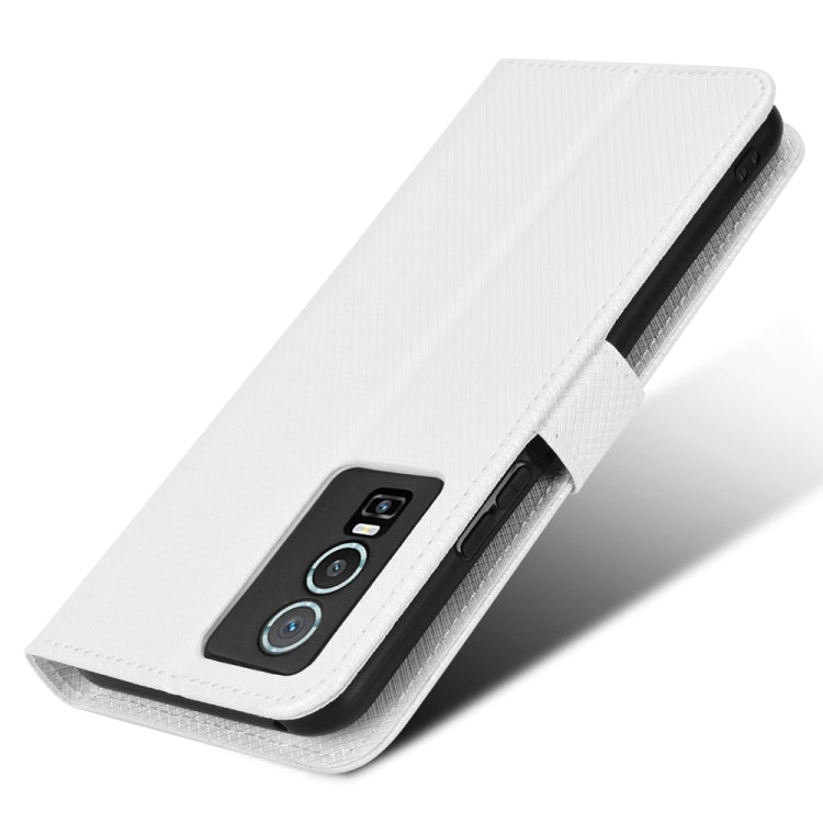 For vivo Y76 5G Diamond Texture Leather Phone Case