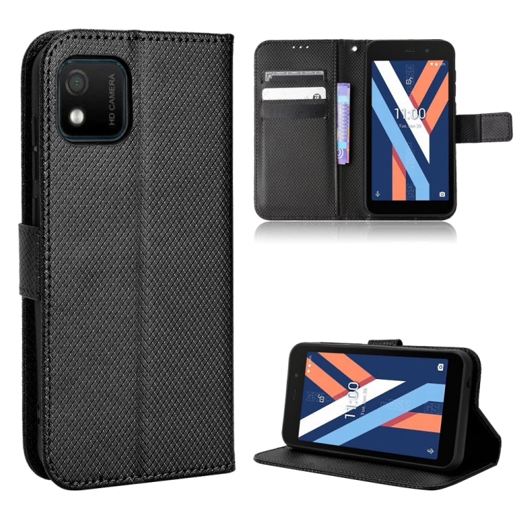 For Wiko Y52 Diamond Texture Leather Phone Case