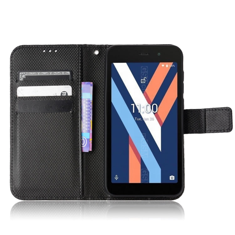 For Wiko Y52 Diamond Texture Leather Phone Case