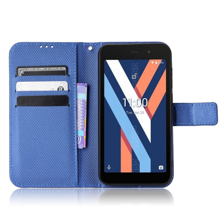 For Wiko Y52 Diamond Texture Leather Phone Case
