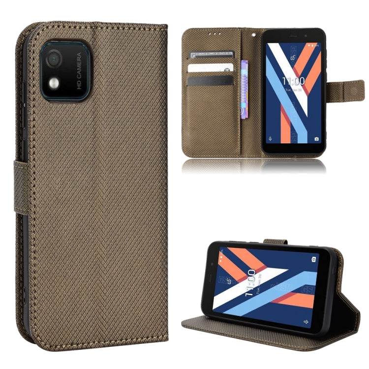 For Wiko Y52 Diamond Texture Leather Phone Case