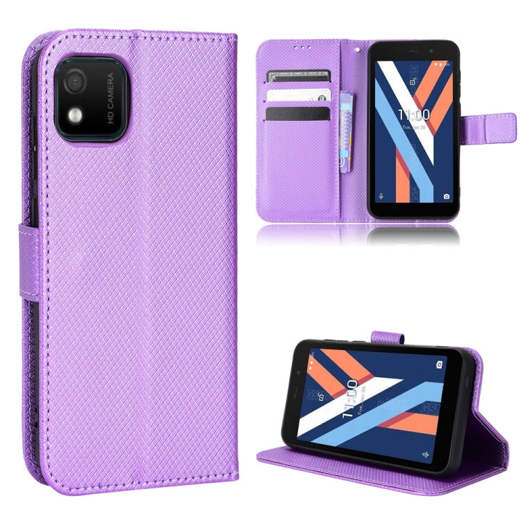 For Wiko Y52 Diamond Texture Leather Phone Case