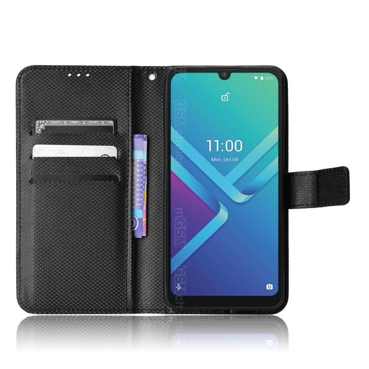 For Wiko Y82 Diamond Texture Leather Phone Case