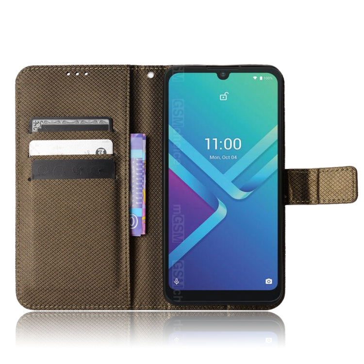 For Wiko Y82 Diamond Texture Leather Phone Case
